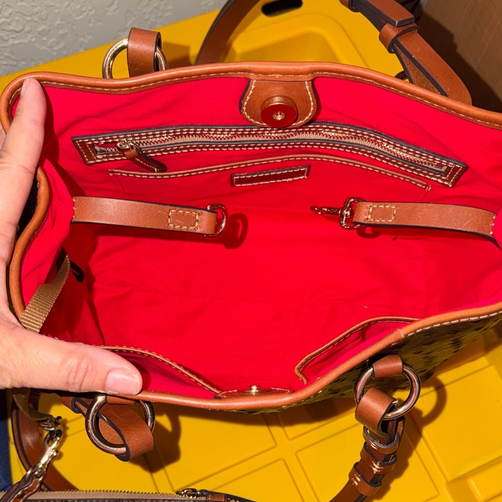 Dooney & Bourke Briana Ostrich Shoulder Bag - Picture 7 of 16